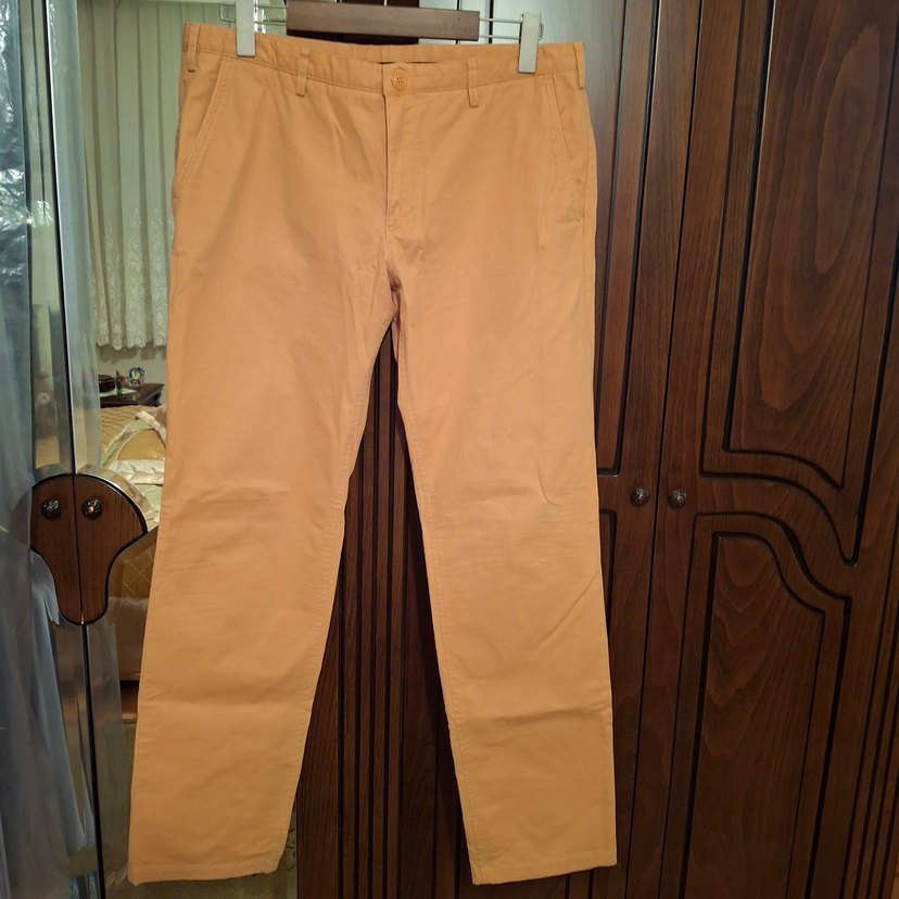 Hardal renkli  Kumaş Kadın Pantolon - Görsel 4