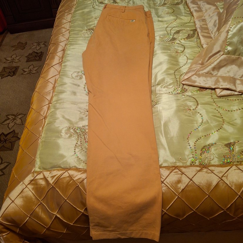 Hardal renkli  Kumaş Kadın Pantolon - Görsel 2