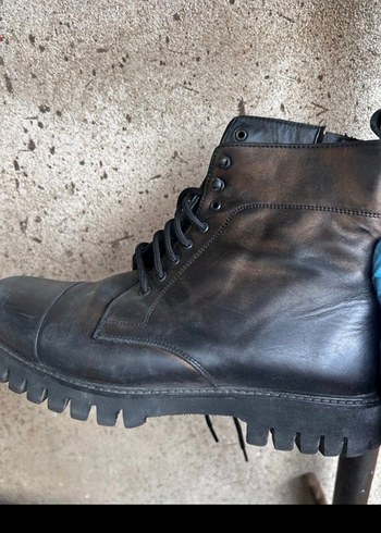 DİVARESE Siyah Erkek Deri Bot - Görsel 3