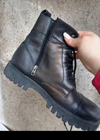 DİVARESE Siyah Erkek Deri Bot - Görsel 4