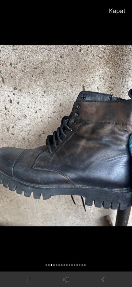 DİVARESE Siyah Erkek Deri Bot - Görsel 3