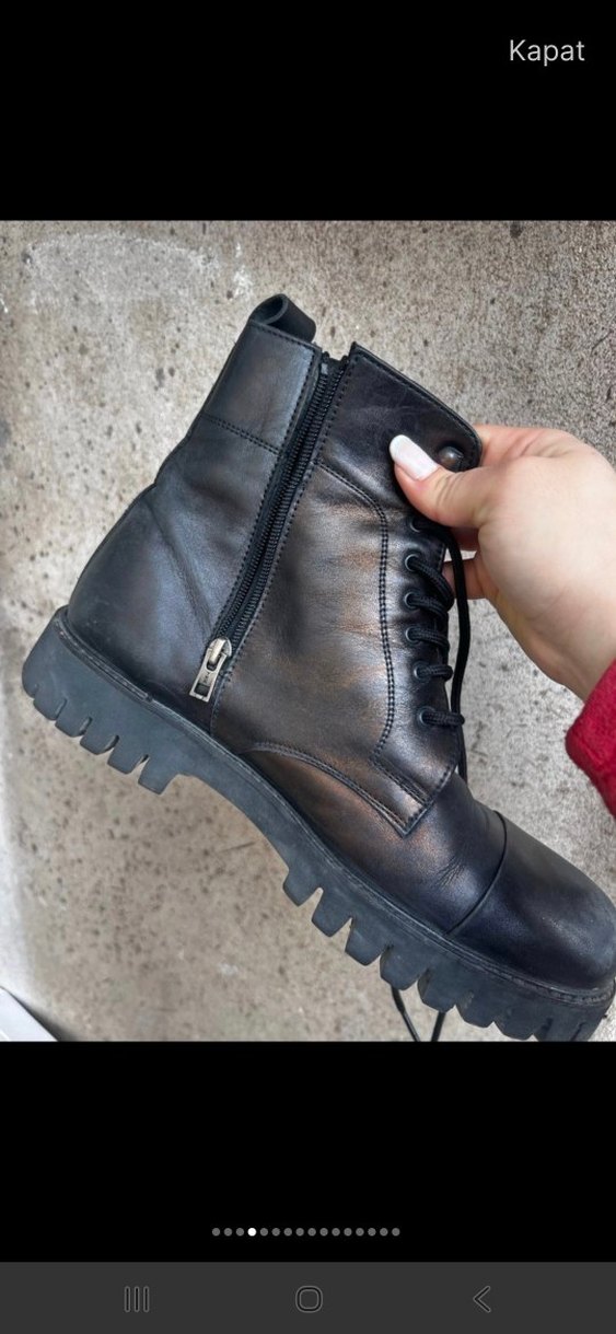 DİVARESE Siyah Erkek Deri Bot - Görsel 4