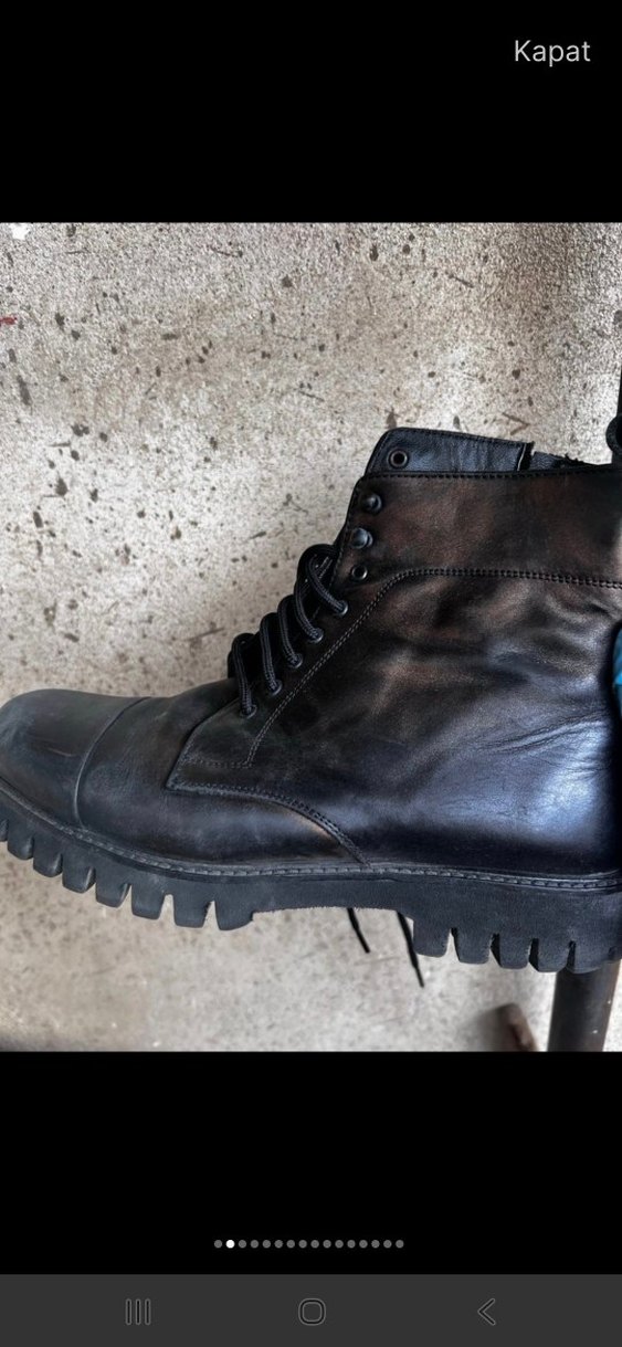 DİVARESE Siyah Erkek Deri Bot - Görsel 2