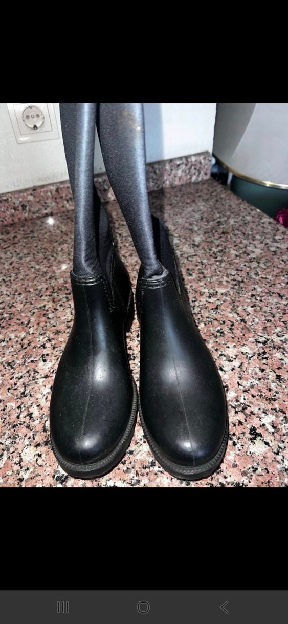 Siyah Dizüstü Kürklü Topuklu Kadın Çizme - Görsel 5