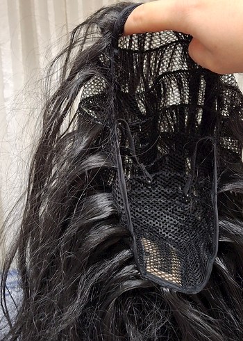 Gri Kahverengi Gotik Fırfırlı Sentetik Peruk - Görsel 3