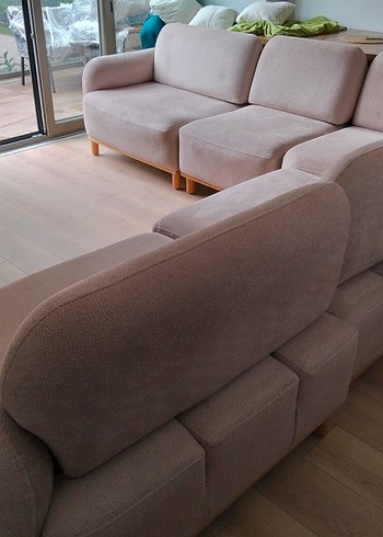 Ikea Bej Gri Modern L Koltuk