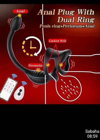 Uzaktan kumandalı Penis Halkası Prostat Masaj Aleti Siyah - Görsel 3