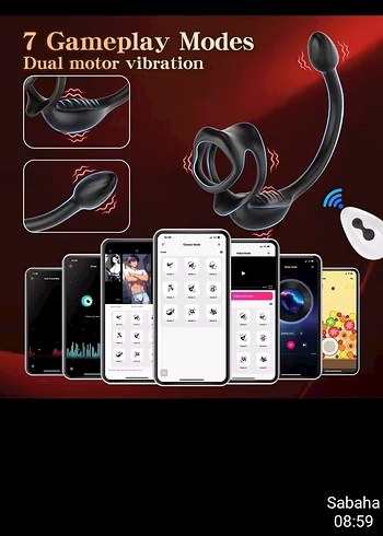 Uzaktan kumandalı Penis Halkası Prostat Masaj Aleti Siyah - Görsel 5