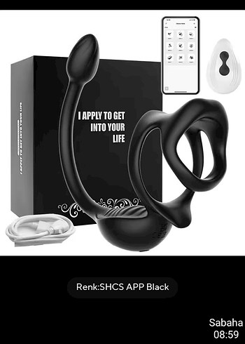 Uzaktan kumandalı Penis Halkası Prostat Masaj Aleti Siyah - Görsel 7