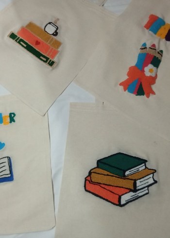 Çok Renkli Baskılı Kadın Bez Çanta - Görsel 10