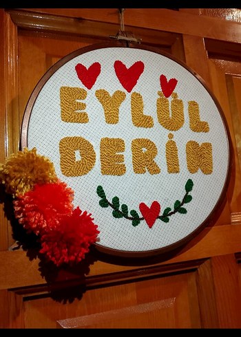 Bohem Tarzda Nakışlı İsim Dekoru kapı süsü - Görsel 2