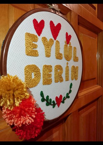 Bohem Tarzda Nakışlı İsim Dekoru kapı süsü - Görsel 3