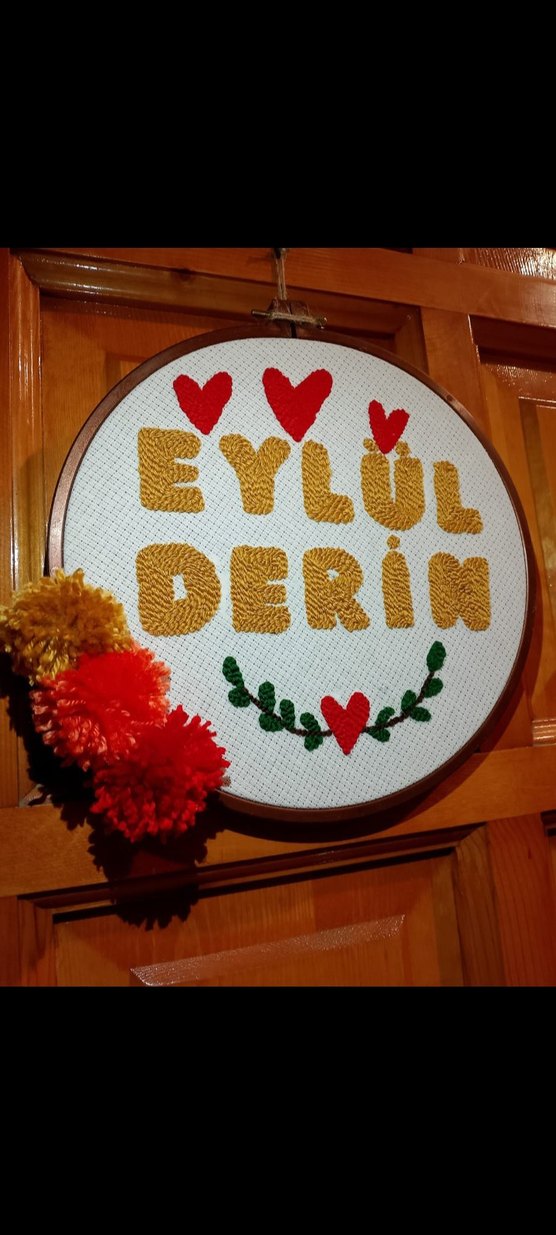 Bohem Tarzda Nakışlı İsim Dekoru kapı süsü - Görsel 2