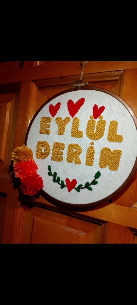 Bohem Tarzda Nakışlı İsim Dekoru kapı süsü - Görsel 5