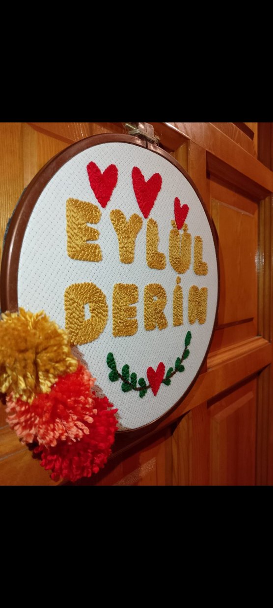 Bohem Tarzda Nakışlı İsim Dekoru kapı süsü - Görsel 3