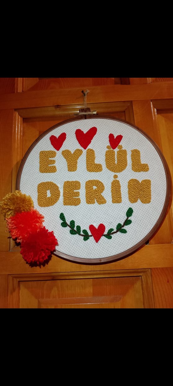 Bohem Tarzda Nakışlı İsim Dekoru kapı süsü - Görsel 4