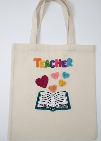 öğretmenler günü hediyesi bez çanta - Görsel 3