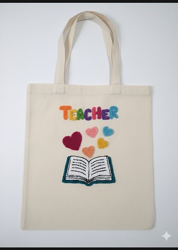 öğretmenler günü hediyesi bez çanta - Görsel 2