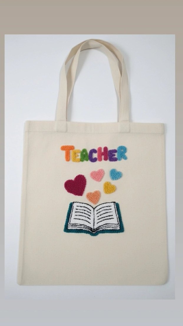 öğretmenler günü hediyesi bez çanta - Görsel 4