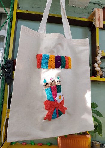 öğretmenler günü Nakışlı Bohem Kadın Çanta - Görsel 10