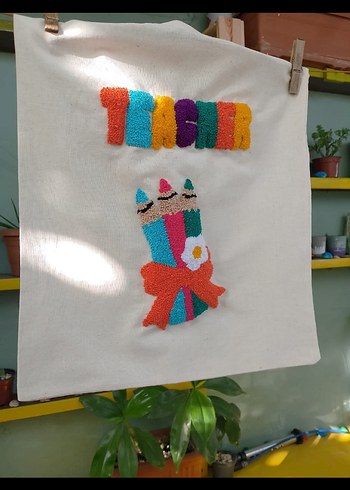 öğretmenler günü Nakışlı Bohem Kadın Çanta - Görsel 11