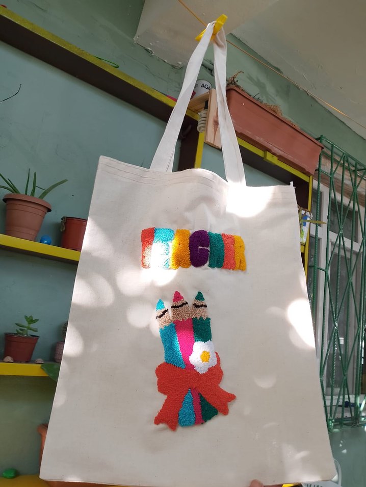 öğretmenler günü Nakışlı Bohem Kadın Çanta - Görsel 4