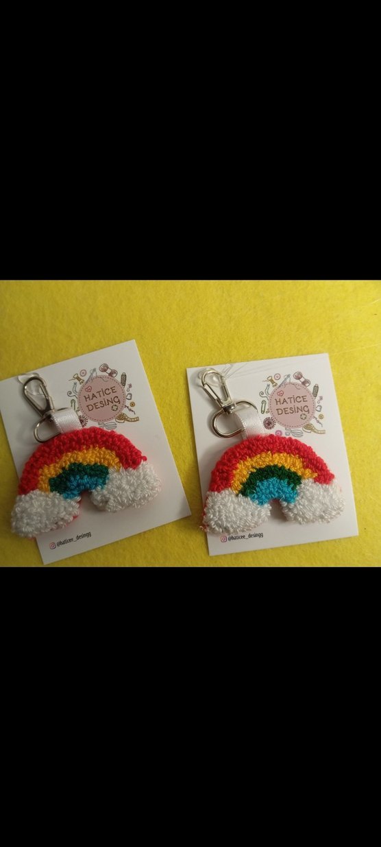 Renkli Püsküllü Bohem Anahtarlık - Görsel 2