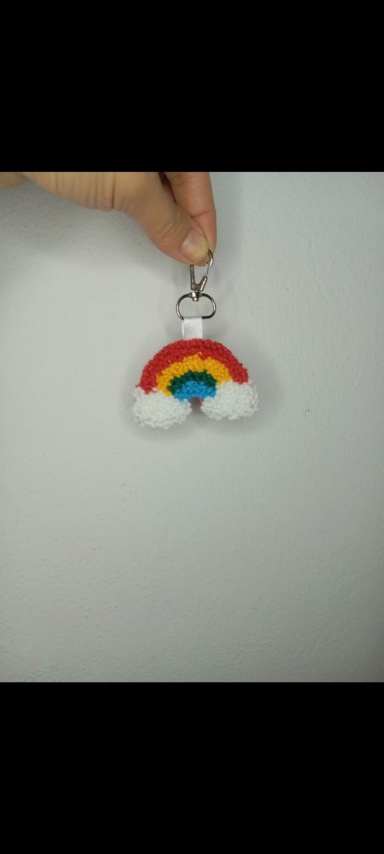 Renkli Püsküllü Bohem Anahtarlık - Görsel 5