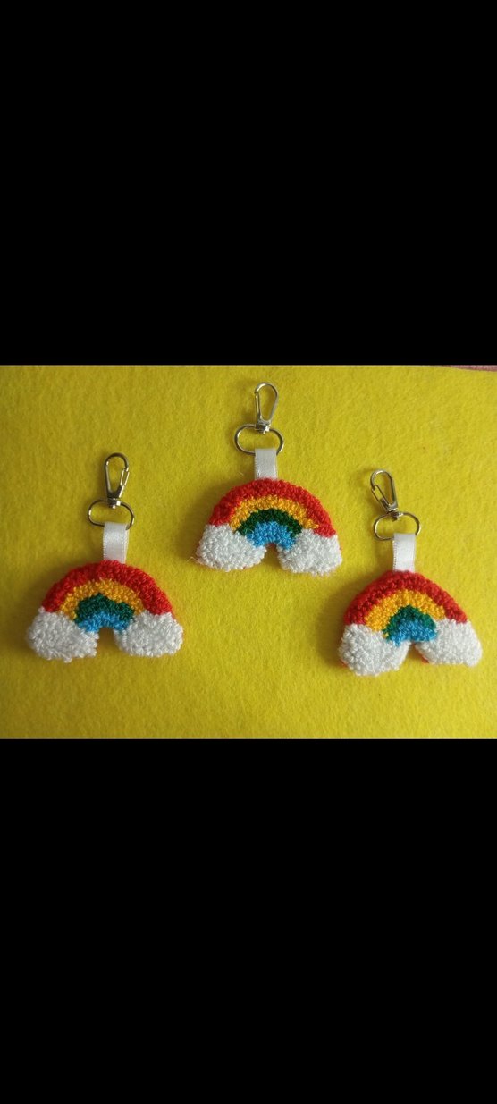 Renkli Püsküllü Bohem Anahtarlık - Görsel 4