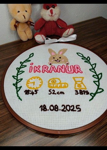 İşlemeli Bebek Önlüğü - IKRANUR - Görsel 2