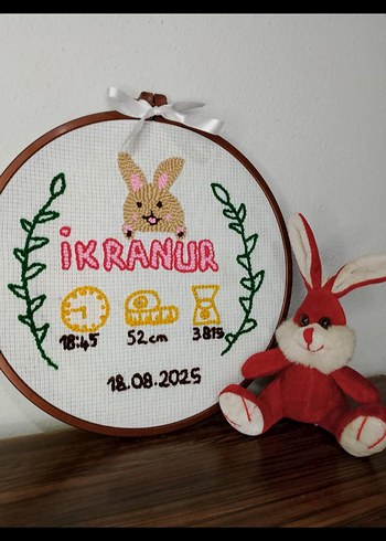 İşlemeli Bebek Önlüğü - IKRANUR - Görsel 7