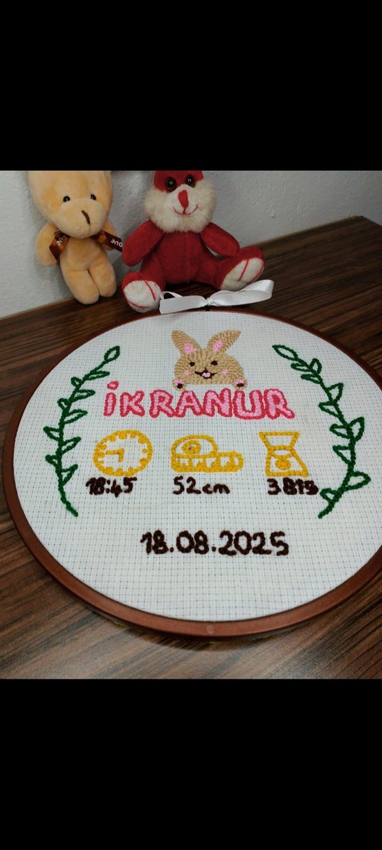 İşlemeli Bebek Önlüğü - IKRANUR - Görsel 2