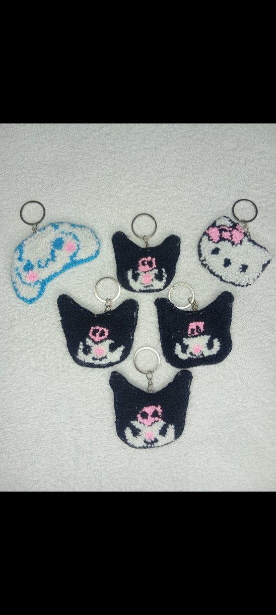 Renkli Örme Kadın Anahtarlıklar - Görsel 5