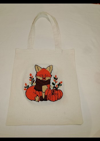 Bohem Nakışlı Kadın Triko Çanta - Görsel 3