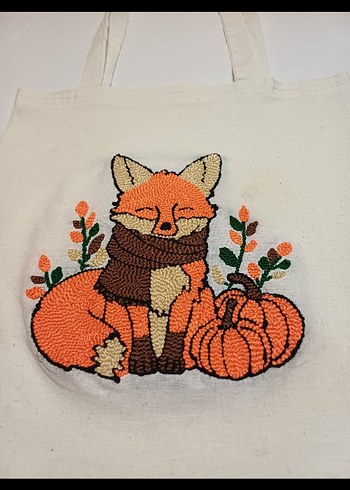 Bohem Nakışlı Kadın Triko Çanta - Görsel 2