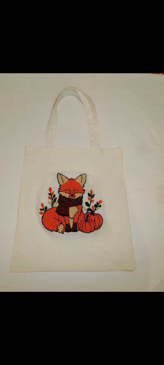 Bohem Nakışlı Kadın Triko Çanta - Görsel 3