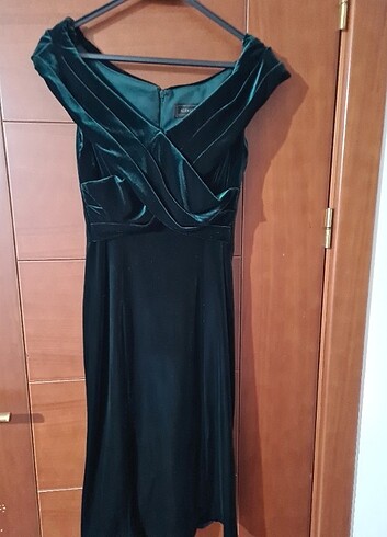 Kadife abiye elbise