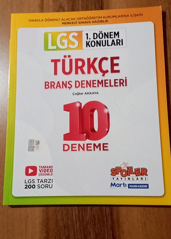 LGS 1. Dönem Türkçe Branş Denemeleri 10'lu