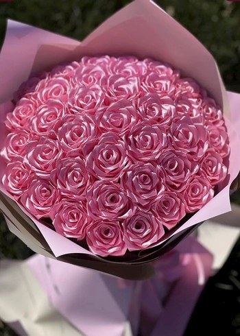 Pembe Yapay Gül Buketi