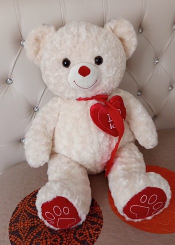 Beyaz Peluş Ayıcık Oyuncak - Görsel 3