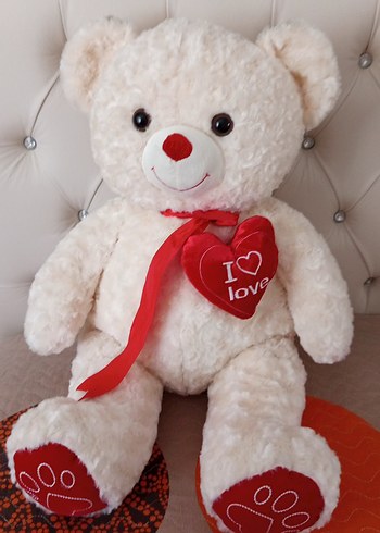 Beyaz Peluş Ayıcık Oyuncak - Görsel 4