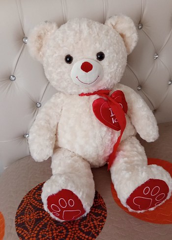 Beyaz Peluş Ayıcık Oyuncak - Görsel 2