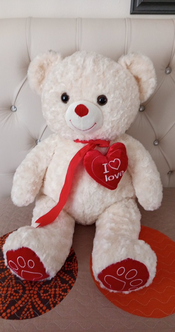 Beyaz Peluş Ayıcık Oyuncak - Görsel 4