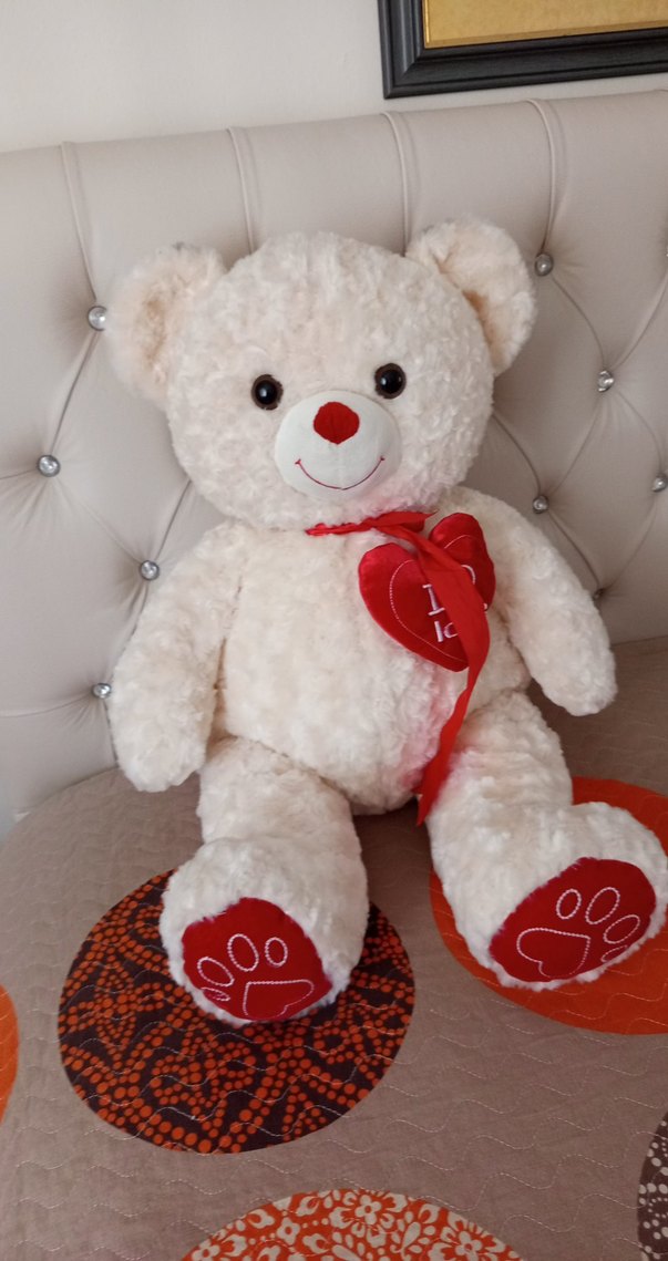 Beyaz Peluş Ayıcık Oyuncak - Görsel 2