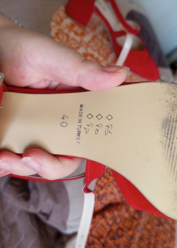 40 Beden kırmızı Renk Kırmızı Süet Dolgu Topuklu Kadın Stiletto