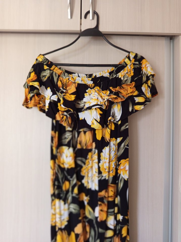 çiçekli yaz elbisesi - Görsel 5