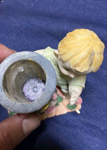 Mavi Pastel Renkli Çiçekli Biblo - Görsel 2