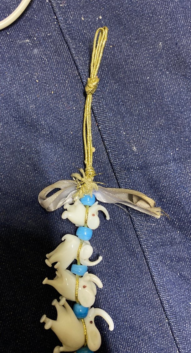 Boncuklu Turkuaz Bohem Fil Figürlü Kadın Charm - Görsel 4