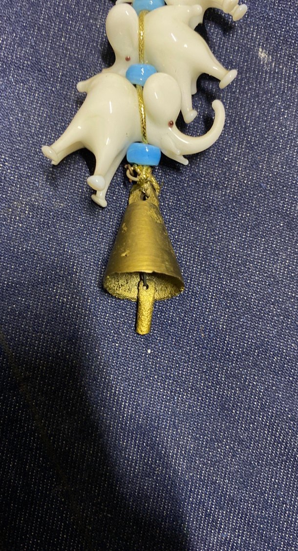 Boncuklu Turkuaz Bohem Fil Figürlü Kadın Charm - Görsel 2