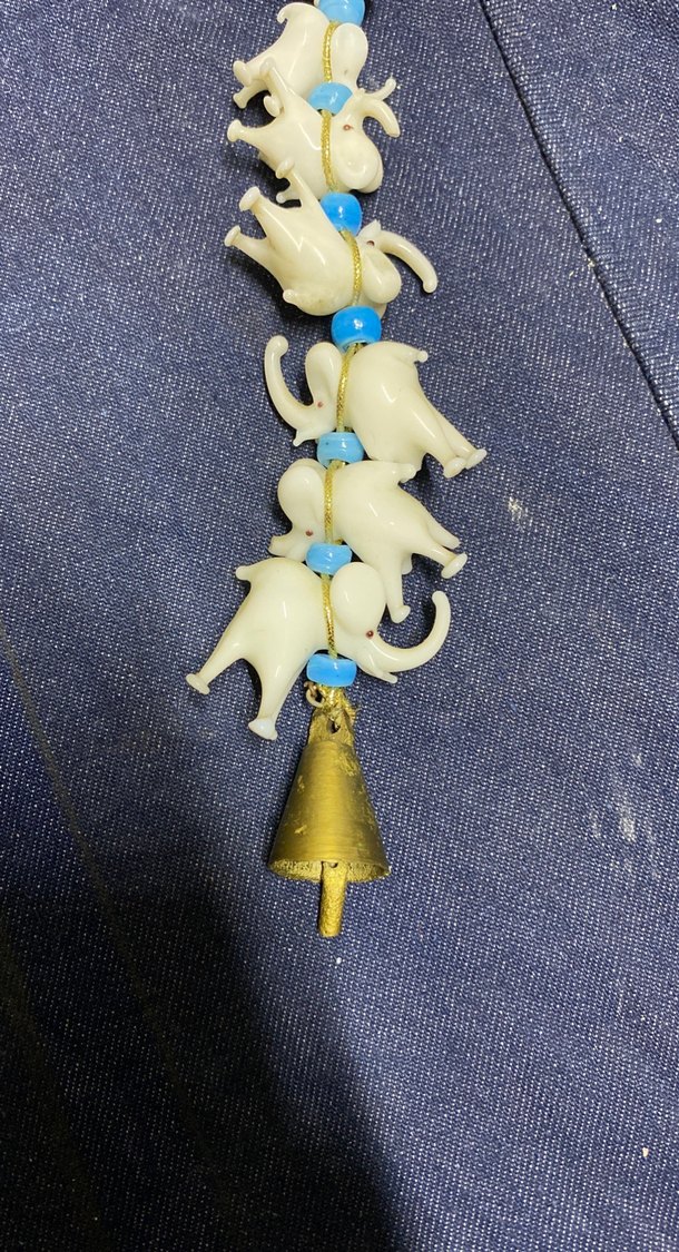 Boncuklu Turkuaz Bohem Fil Figürlü Kadın Charm - Görsel 3